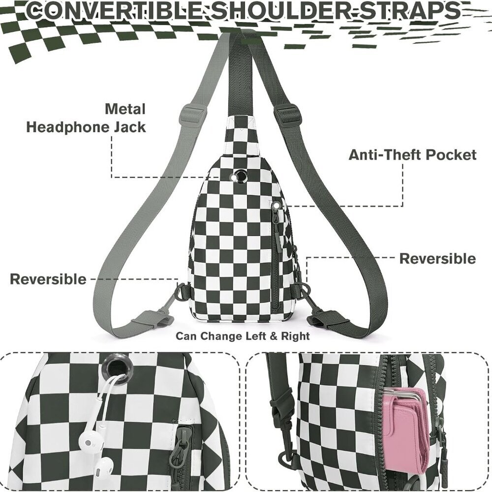 Chic Checkered Sling Bag - Versatile Crossbody, C… - image 5